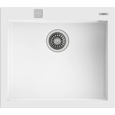 Imagen de Fregadero Teka Tegranite Forsquare 50.40 Auto Color Arctic White Ref 115230009 Mueble De 60 Cm