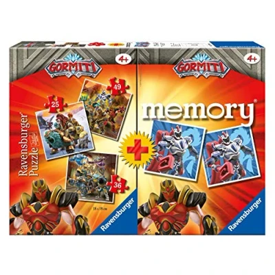 Imagen de Ravensburger Multipack Memory+ 3 puzzle Gormiti (20519) , color/modelo surtido