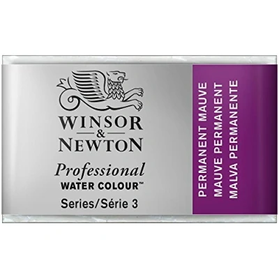 Imagen de Winsor &amp; Newton Acuarela Profesional Pintura de Acuarela, Alta Luminosidad, Resistente a la Luz, Calidad Archivo, Godet, Color Malva Permanente