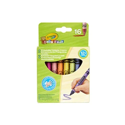 Imagen de Crayola Mini Kids, Maxi Crayones, Forma Triangular, 16 Piezas, Apto para Niños a Partir de 12 Meses Edad, Colores Diferentes, 52 016T