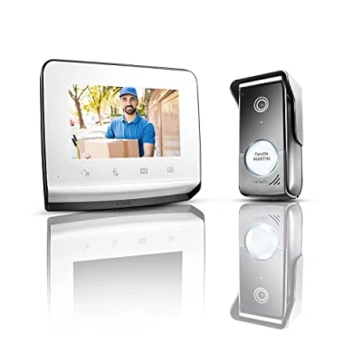 Imagen de Somfy 1870996 Videoteléfono V350, con Pantalla de 7 Pulgadas, Visión Nocturna, Cámara Gran Angular, Memoria Imagen, para Controlar hasta 5 Equipos Motorizados RTS, Configuración fácil