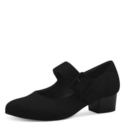 Imagen de Jana Softline 8 22361 41 Komfortable Mehrweite Bequemschuh Verstellbarer Riemen Klassisch Alltagsschuhe, Zapatos de Tacón Mujer, Black, 42 EU