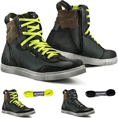 Imagen de SHIMA Rebel Vented, Zapatos Motocicleta Hombre Transpirables, Reforzados para Montar en la Calle con Cremallera Lateral, Soporte el Tobillo, Suela Antideslizante (Gris, 45)