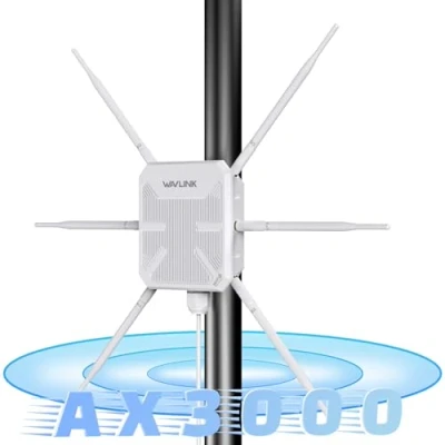 Imagen de Repetidor WiFi Largo Alcance Exterior Potente(Antena de 360 Grados) Amplificador Señal Antena Extender 6 Wavlink AX3000 Mesh Outdoor PoE Punto Acceso
