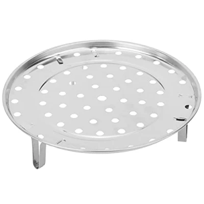 Imagen de Soporte de Rejilla para Vapor, Vapor Acero Inoxidable, Bandeja Inoxidable con Universal Redonda Orificios Intensivos(M 24cm)