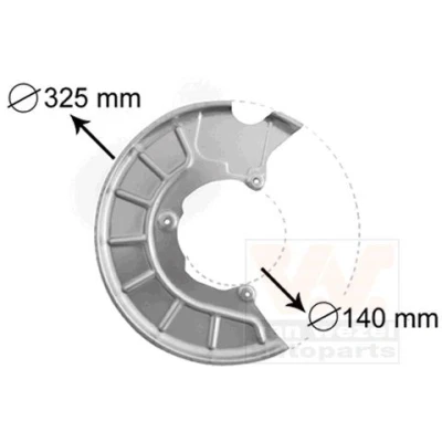 Imagen de VAN WEZEL 7622372 Chapa Protectora de Disco Freno Eje delantero, derecha VOLKSWAGEN: Golf 5, 6, SEAT: Leon II Hatchback