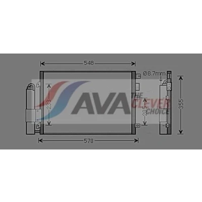Imagen de PRASCO RTA5275D Condensador 11,7 8,5 Aluminio 528 R 134 a RENAULT: CLIO 2, Kangoo I, I Express