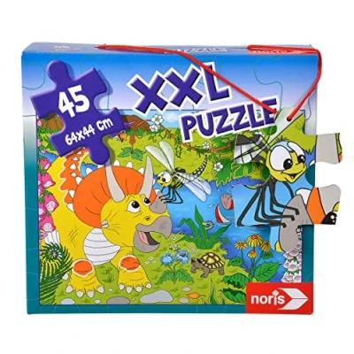 Imagen de Noris Puzle Gigante XXL de Dinosaurios con 45 Piezas (tamaño Total: 64 x 44 cm) para niños a Partir 3 años, Color Naranja (4000826005599)