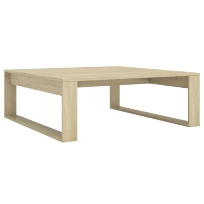 Imagen de vidaXL Mesa de Centro Auxiliar Consola Mesita Salón Lateral Café Sofá Sala Estar Muebles Mobiliario Contrachapada Color Roble Sonoma 100x100x35cm