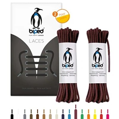 Imagen de biped LACES Z2900 Cordones redondos de algodón (2 mm, 60 cm), color burdeos