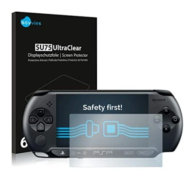 Imagen de savvies Protector Pantalla para Sony PSP 2000 (6 Unidades) Película Ultra Transparente