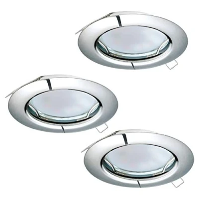 Imagen de Eglo Lámpara Empotrable Peneto, GU10, 9 watts, Cromo, 3 x 78 cm