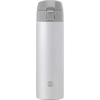 Imagen de ZWILLING THERMO Botella térmica, Taza de viaje, Aislamiento doble pared, Cierre seguridad, 450 ml, Altura: 22,8 cm, Blanco