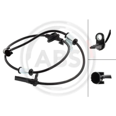 Imagen de A.B.S. 31943 Sensor de ABS activo 790mm 885mm 36mm negro