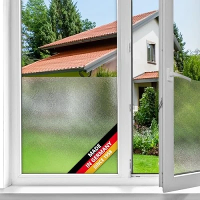 Imagen de d c fix vinilo adhesivo para cristales ventanas lechoso autoadhesivo opaco translúcido privacidad decorativo mampara de ducha baño lámina pegatina 90 cm x 2,1 m