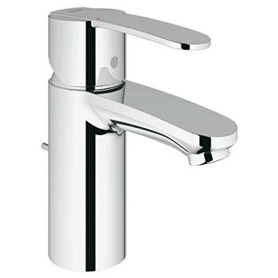 Imagen de Grohe Wave Cosmopolitan QuickFix Grifo de lavabo monomando S (vaciador automático, menor consumo agua, instalación rápida, altura 155mm), cromo, 23202000