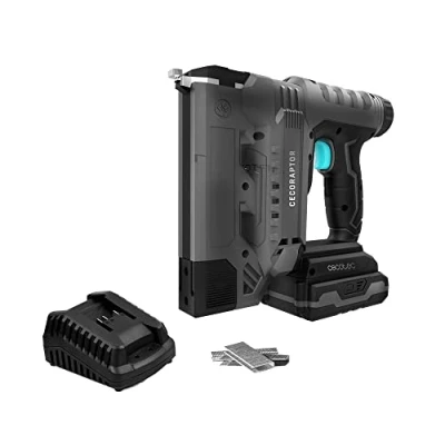 Imagen de Cecotec Grapadora de Batería CecoRaptor Perfect Staples&amp;Nails 2020 Advance. 20 V y 2000 mAh, Velocidad 30 Disparos por minuto