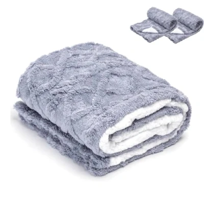 Imagen de Nobleza Manta Impermeable para Perros, Suave de Felpa Perros Pequeños y Medianos, Gatos, L 127 x 100 cm, Reversible, Protección Sofá, Lavable a Máquina, Azul Claro
