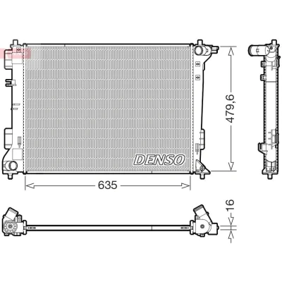 Imagen de Radiador, refrigeración del motor DENSO DRM41028
