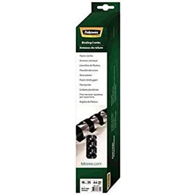 Imagen de Fellowes Canutillos de plástico para encuadernar, Negro, 10 mm