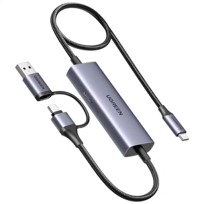 Imagen de UGREEN Capturadora Vídeo HDMI USB C 3.0 4K 30Hz PD 100W Tarjeta Captura 2K 1080P 60FPS Grabación de Streaming en Bucle Compatible con Switch PS5 PS4 Xbox TV Stick DSLR iPad Pro PC