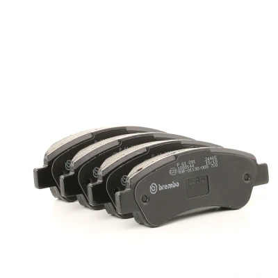 Imagen de BREMBO P 61 091 Juego de pastillas freno excl. contacto avisador desgaste con tornillos pinza freno, Chapa antichirridos accesorios