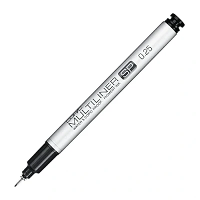 Imagen de Copic Multiliner SP 0,25 mm, Negro, Rotulador Fino de Aluminio con Punta Fina y Tinta pigmentada Resistente al Agua