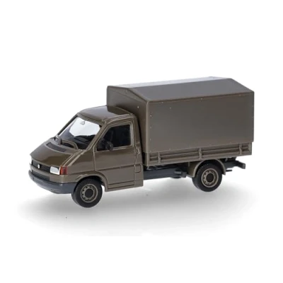 Imagen de herpa Modelo de Coche Volkswagen (VW) T4 Plataforma Centro logístico del ejército Wels (Austria/Wels), Miniatura a Escala 1:87, Artículo colección, plástico