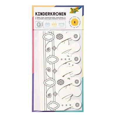 Imagen de Folia 23309 kinderkronen en 3 Formas Surtidos, 6 unidades), color blanco