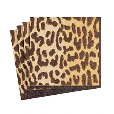 Imagen de Caspari Servilletas de cóctel Entertaining Zanzibar, negro, paquete 20