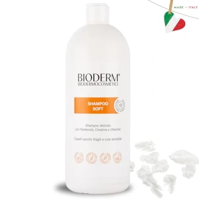 Imagen de Bioderm Shampoo Soft Champú Cuero Cabelludo Sensible Exfoliante Capilar Tratamiento Anticaspa y Dermatitis Seborreica Restablece el pH del 1000 ml