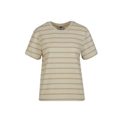 Imagen de Urban Classics Striped BOXY Camiseta estampada, Mujer, Talla: Medium, Wetsand sand