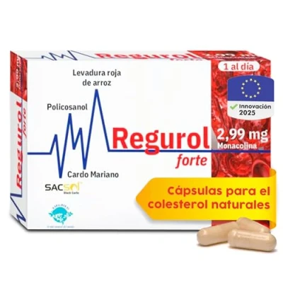 Imagen de Espadiet Regurol Forte Pastillas Colesterol Con Levadura Roja de Arroz, Ajo Negro Envejecido, Policosanol, Coenzima Q10, Cardo Mariano Ayuda a Regular el 30 Cápsulas