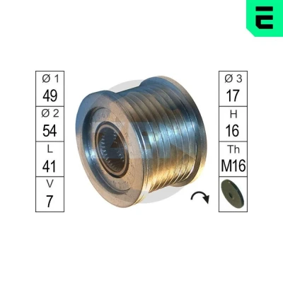 Imagen de ERA ZN5562 Rueda Libre Alternador RENAULT: SCENIC 2, TRAFIC 2 Bus, LAGUNA
