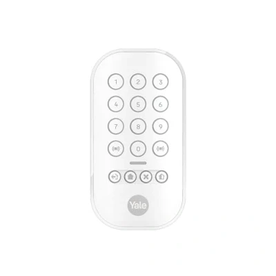 Imagen de Teclado Yale AL KP 1A W Activar, Activar parcialmente, Desarmar Control de 4 Áreas Seguridad Botón Pánico Pin Teclas Retroiluminadas Alarma Inteligente