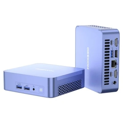 Imagen de GEEKOM AX8 Pro Ai Mini PC, AMD Ryzen R7 8745HS (8C/16T, hasta 4.9GHz), 32GB DDR5 5600Mhz RAM, 512GB PCIe Gen 4 SSD, Windows 11 Pro, Radeon 780M, WiFi 6E, BT5.2, LAN 2.5G.