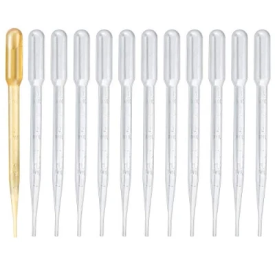 Imagen de 200 Piezas de Pipetas, Pipetas Plástico 3 Ml, Graduadas Transparentes, Transferencia para Laboratorio, Aula, Experimento