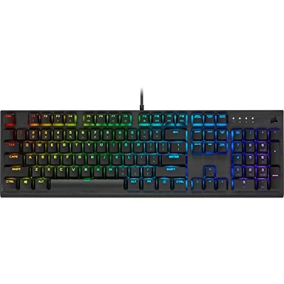 Imagen de Corsair Compatible con K60 RGB Pro de bajo Perfil para Juegos Tastatur, LED Negro