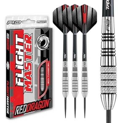 Imagen de RED DRAGON Sidewinder: 23g Flightmaster Dardos, Plumas y Varillas de tungsteno con Punta Acero Dardos