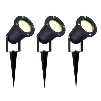 Imagen de Ledvion 3X Focos LED de Jardín, Aluminio, IP65, 5W, 2700K, 1M Cable, LED, Spots Jardín