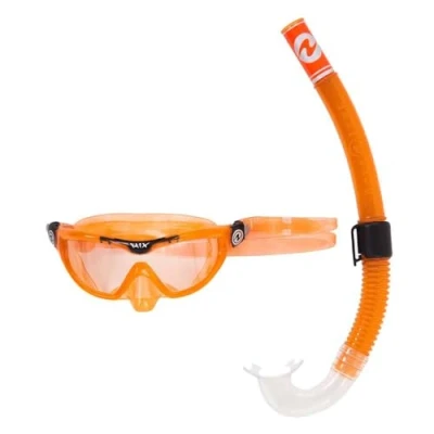 Imagen de AQUALUNG Combo Mix Buceo, Máscara y Tubo para Niños Niñas a partir de 4 Años, Protección UV, Sellado Silicona, Lentes Antivaho Antifugas, Senderismo Acuático, Snorkeling, Gafas Natación