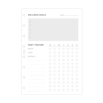 Imagen de Filofax Recambio de cuaderno recargable A5 Wellness Trackers