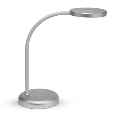 Imagen de MAUL Lampara escritorio MAULjoy 26 x 13.7 33.5 cm Pequeña Lámpara de con soporte mesa LED moderna para luz 3000K Plata