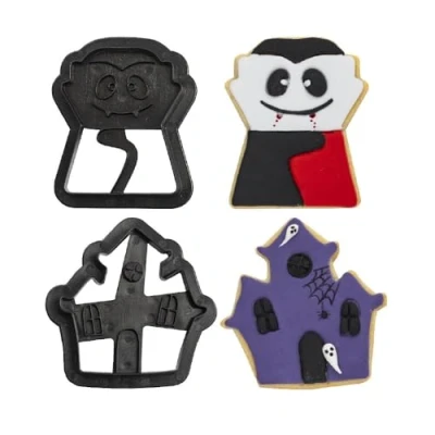 Imagen de Decora 0255091 SET 2 CORTADORES EN PLÁSTICO VAMPIRO 6/8 X H 2,2 CM