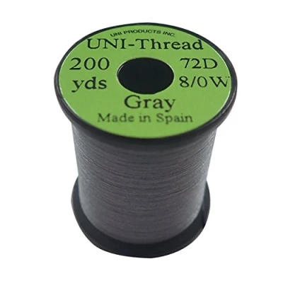 Imagen de UNI 1 x Hilo Atado de Moscas Gris 200 Yardas (182m) 8/0