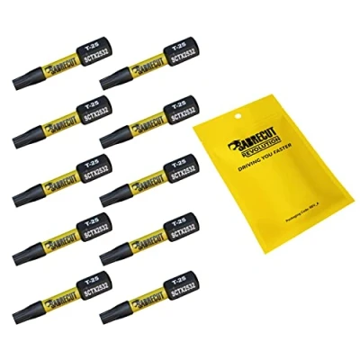 Imagen de 10 x SabreCut SCTX2532_10 32 mm T25 TX25 Juego de puntas destornillador impacto magnético Torx Heavy Duty Compatible con Dewalt Milwaukee Bosch Makita y más