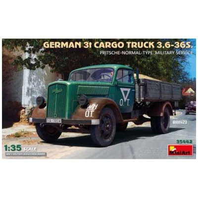 Imagen de Mini Art 35442 1:35 Dt. 3 TB Cargo Truck plataforma Réplica fiel al original, modelismo, kit de construcción plástico, bricolaje, ocio, collage, ensamblaje, no lacado