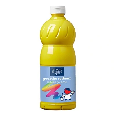 Imagen de Lefranc Bourgeois Redimix Gouache liquida, Amarillo, 1 l (Paquete de 1), 1000