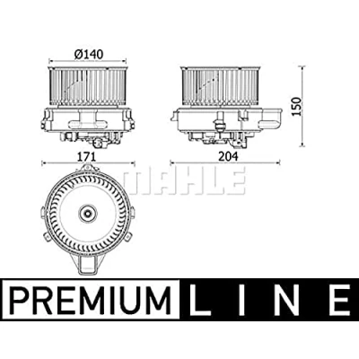 Imagen de MAHLE ORIGINAL AB 284 000P Ventilador de Calefacción para vehíc. dirección a la derecha