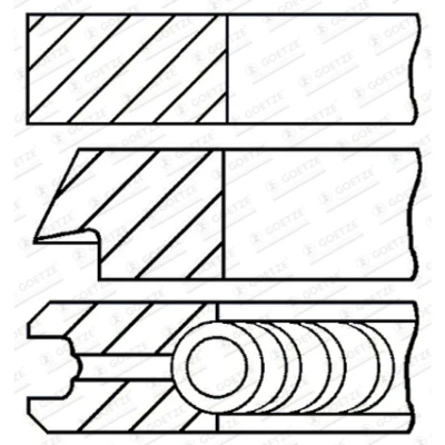 Imagen de GOETZE ENGINE 08 446100 00 Juego de Segmentos Pistón 84 LKZ Ring BMW: X5, 5 Berlina, 3 Berlina norauto, oscaro, mister auto